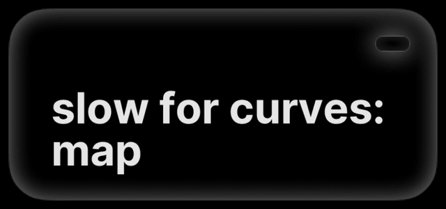 slow for curves: map, off